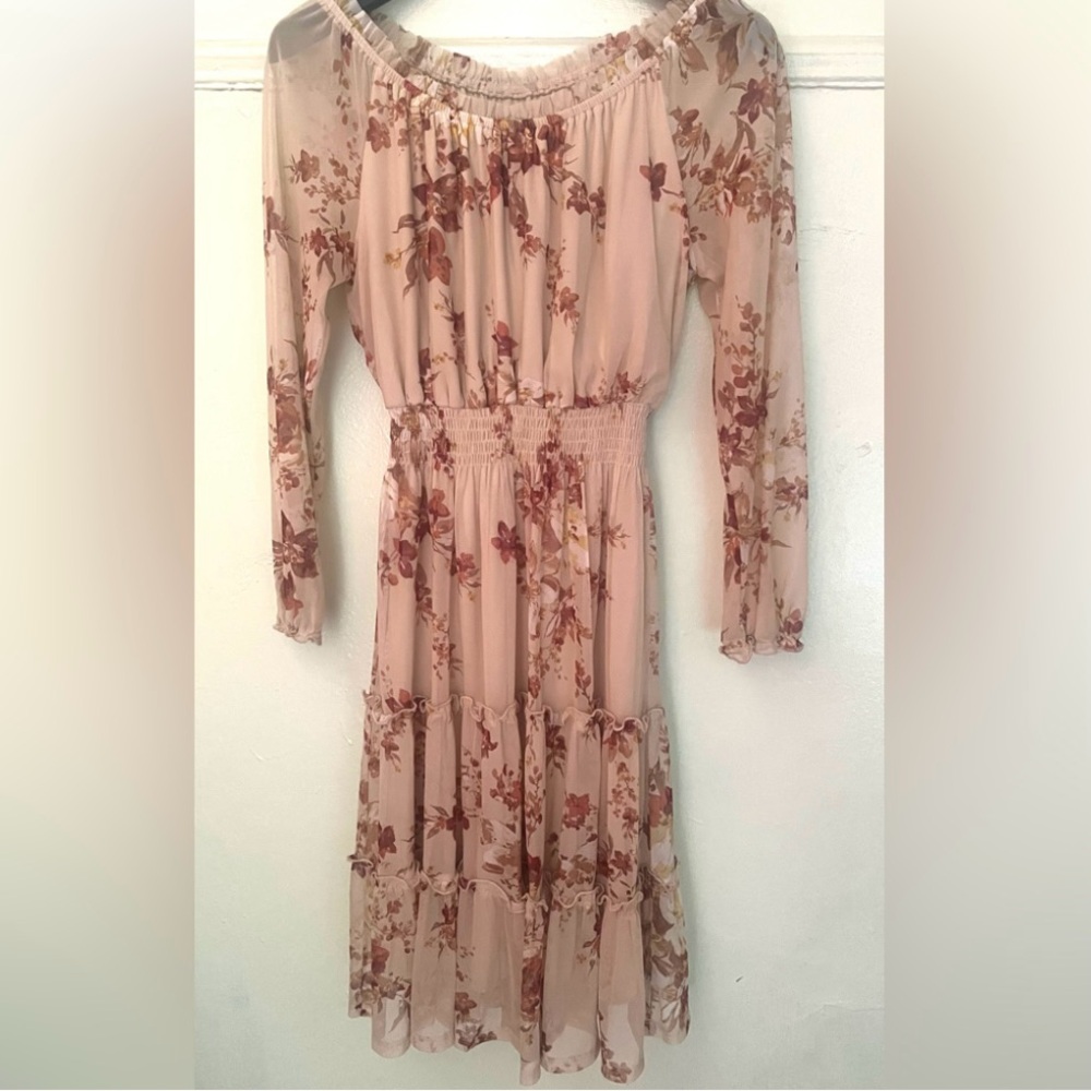 KATE and LILY Chic Long Sleeve Floral Dress